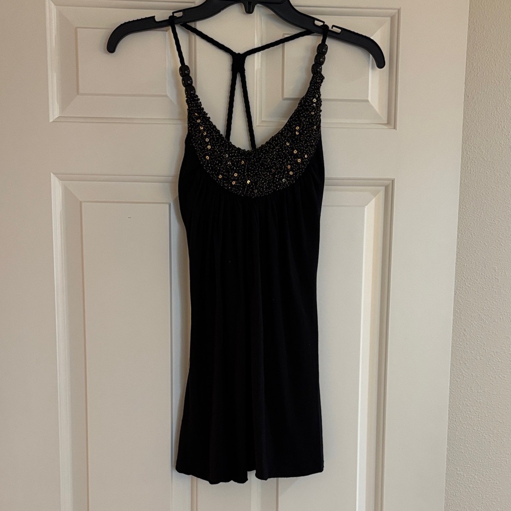 ⭐️Chic Black Beaded Women's Camisole size small